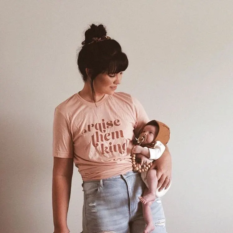 2019 رفع لهم نوع مضحك أمي المحملات الصيف الجرافيك القطن النساء قمم خمر نمط زائد حجم نعرفكم بلايز هدية ل أمي قميص