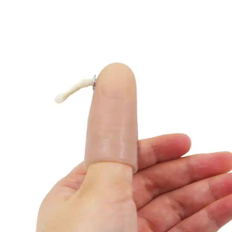 Vela Chama Movimento do Dedo Polegar De Borracha Fogo Rua Magia Ilusão Close Up Truques de Mágica Magia Prop Brinquedo Acessórios