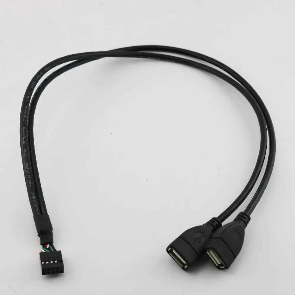 1 шт. 50 см 5 фута 2 порта 2x USB 0 A гнездовой разъем для 10 контактного гнездового