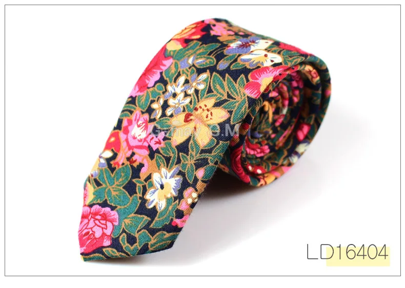 The new men s casual tie brushed cotton 6cm tie floral men and women fashion tie factory wholesale