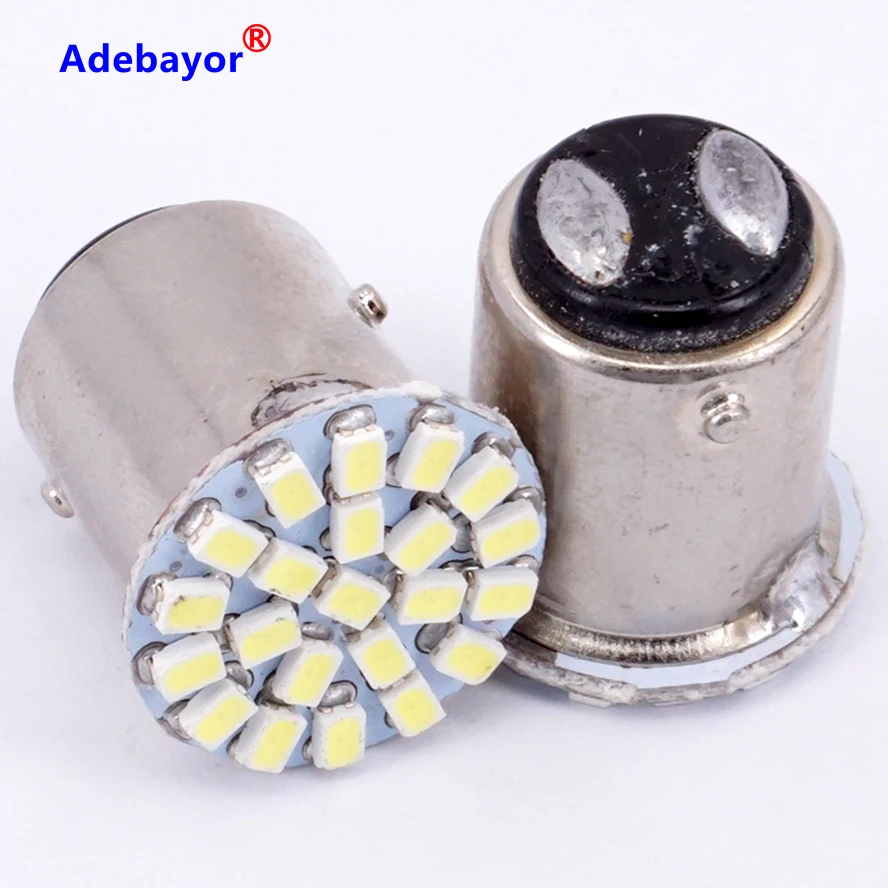 

20 x 1157 BAY15D P21/4w 22 smd 22 Leds light 3014 SMD Car led Rogue lamp 1206 SMD turn signal reverse back tail light white