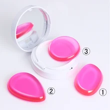 1 шт Желе мягкий силиконовый гель пудра слоеная губка фиолетовый розовый для косметического лица основа для макияжа инструмент с Opp пакетом или коробкой
