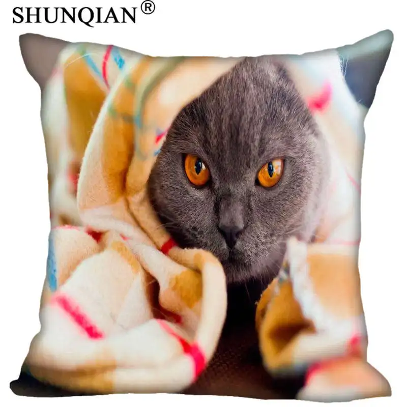 Pillowcase Новое поступление Cat квадратных Наволочки на молнии заказ Наволочка более Размеры пользовательские ваш образ подарок - Цвет: Pillowcase