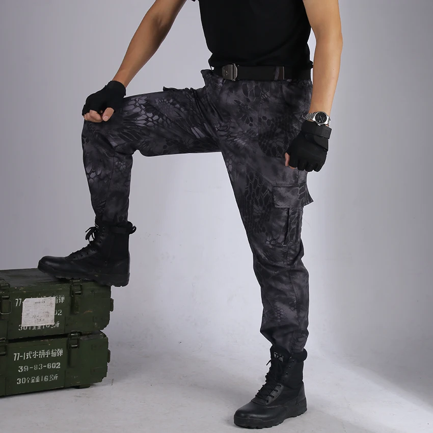 

Uniforme Militar Camouflage Hunting Clothes Military Tactical Pants Multicam Hunting Pants Black Python Ghillie Suit Tatico Pant