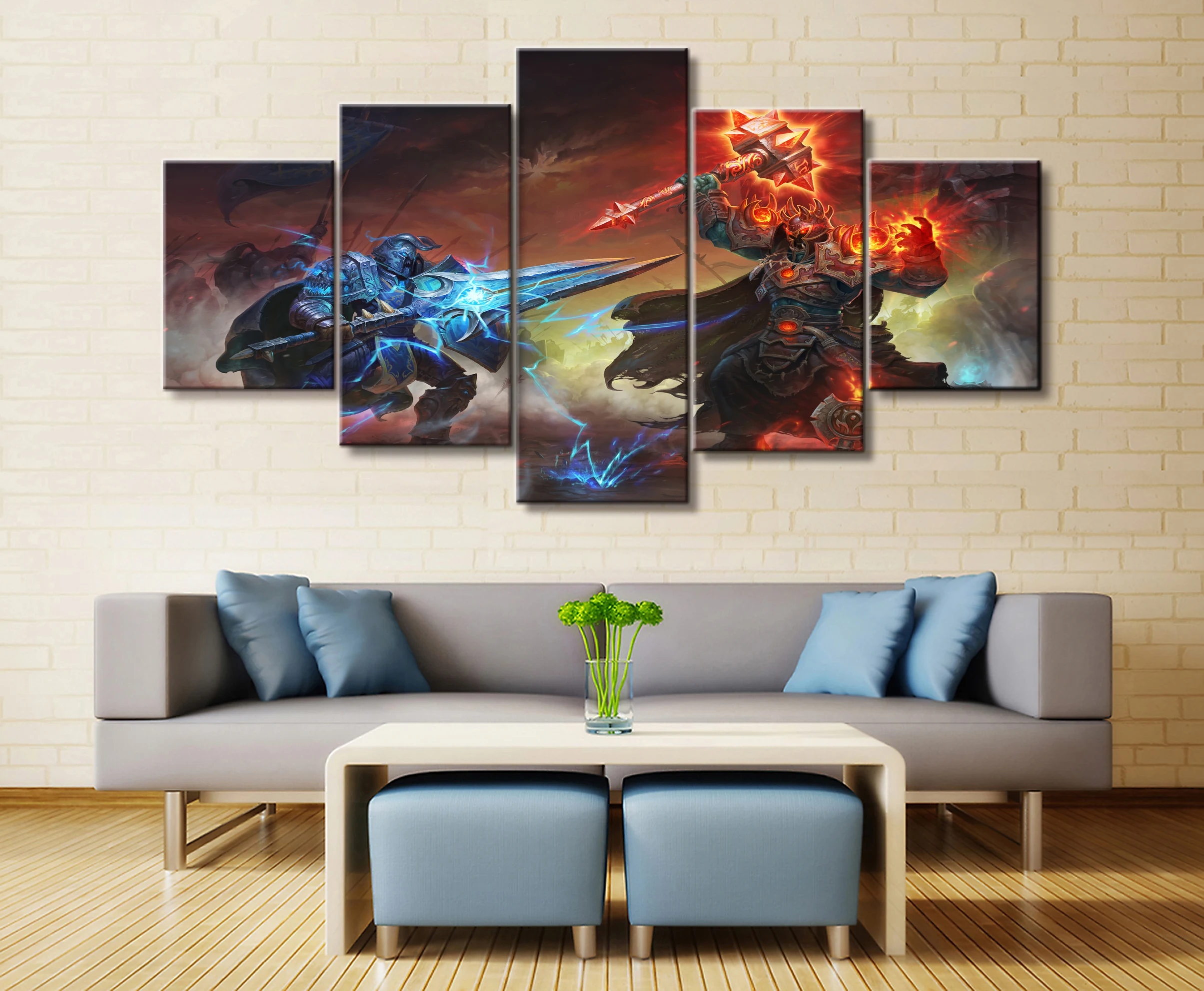  5 Piece Video Game WOW Warcraft DOTA 2 Painting Poster Decorative Mural Art Room Wall Decor Canvas 