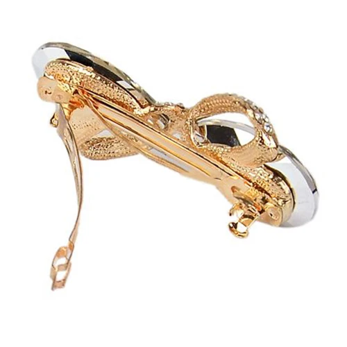 Details about Crystal Rhinestone Oval Bowknot Barrette Hair Clip Clamp Hairpin BI4U