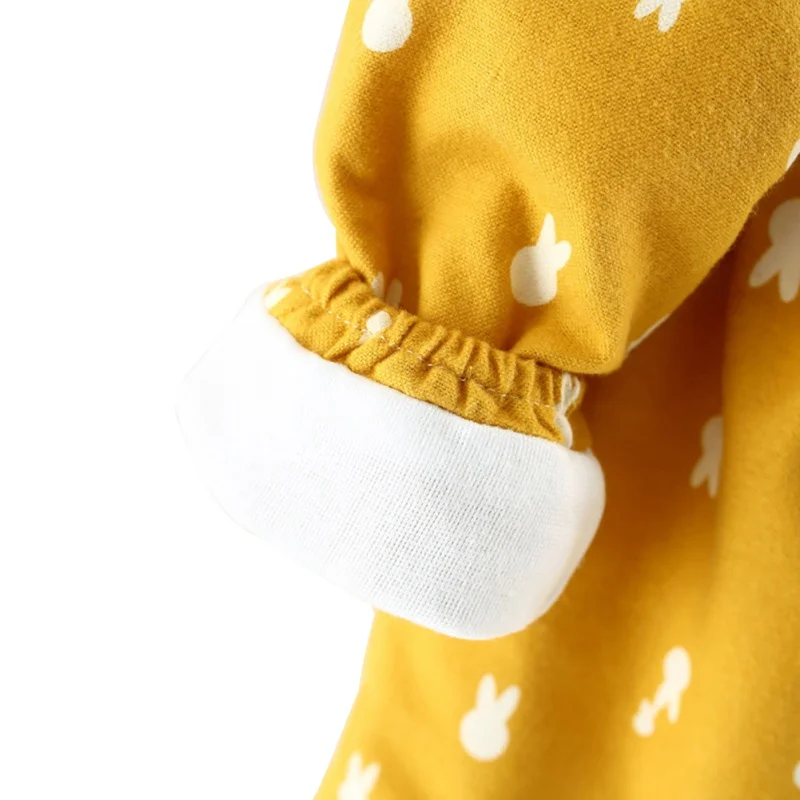 Детская одежда для малышки; сезон осень-зима; хлопковое милое платье с длинными рукавами и принтом; плюшевый жилет; Модный комплект из 2 предметов