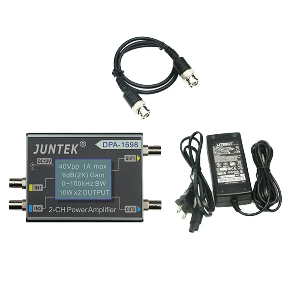 

DPA-1698 high power dual channel DDS function signal generator power amplifier DC power amplifier 40V