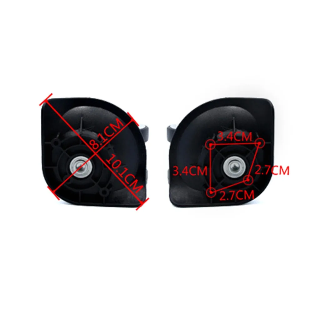 2Pcs-A-19-Silent-Bouble-Row-Wheel-Black-Trolley-Case-Repair-Wheel-Universal-Travel-Suitcase-Luggage