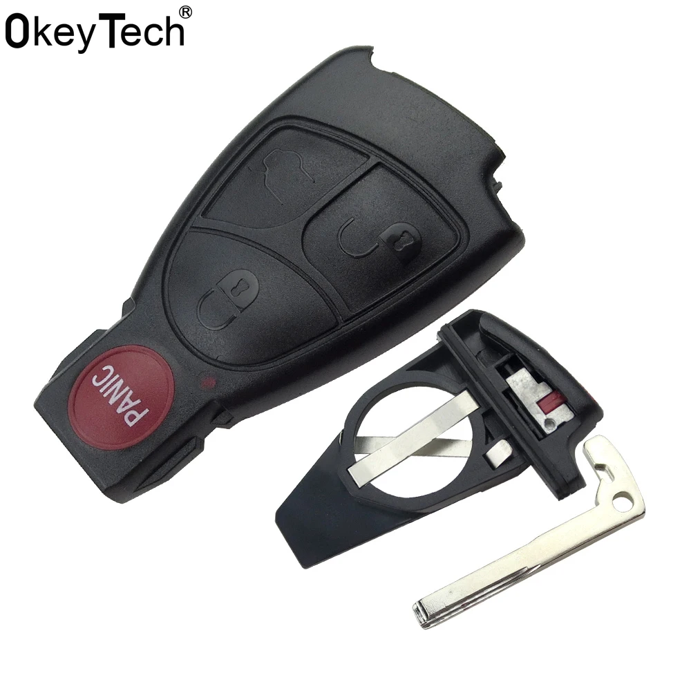 OkeyTech 3+1 Panic Soft Buttons Car Replacement Smart Key For Mercedes