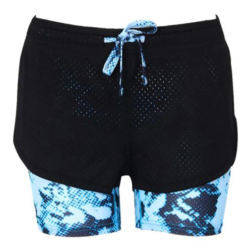2 in 1 Unisex Summer Yoga Shorts Women Sports Gym Workout Waistband Skinny Yoga Shorts Pants Sport Fitness Clothes #FS#4JU24 (2)