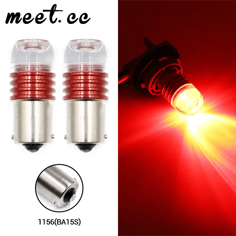 Meet.Cc 2 шт. автомобильный светильник s 12V Led 1156 Ba15S P21W 1157 Bay15D красный мигающий стоп