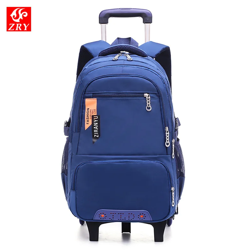 

2019 Removable Children Trolley School Bags with 2/3 Wheels for boys Backpack Kids Wheeled Bags Bookbag travel luggage Mochila