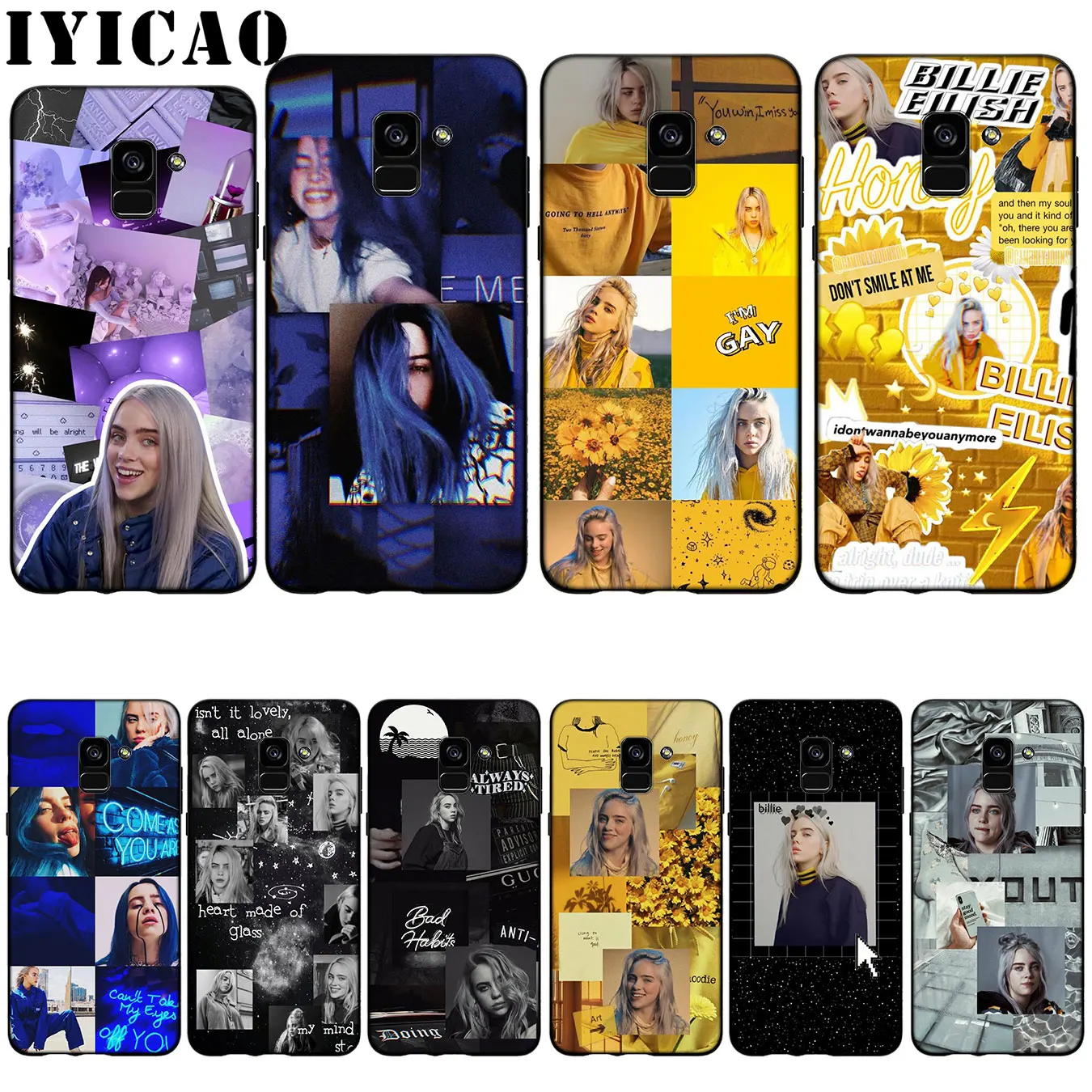IYICAO Billie Eilish Khalid милый силиконовый мягкий чехол для Samsung Galaxy A6 Plus A9 A8 A7 2018 A3 A5 2016 2017
