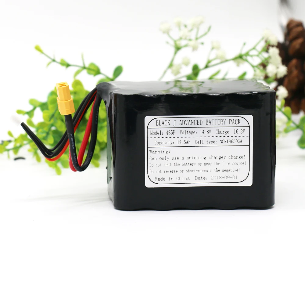 

KLUOSI UAV Rechargeable Li-ion Battery 14.8V/16.8V 17.5Ah 4S5P Use Single Cell NCR18650GA Combination Suitable for Various Drone