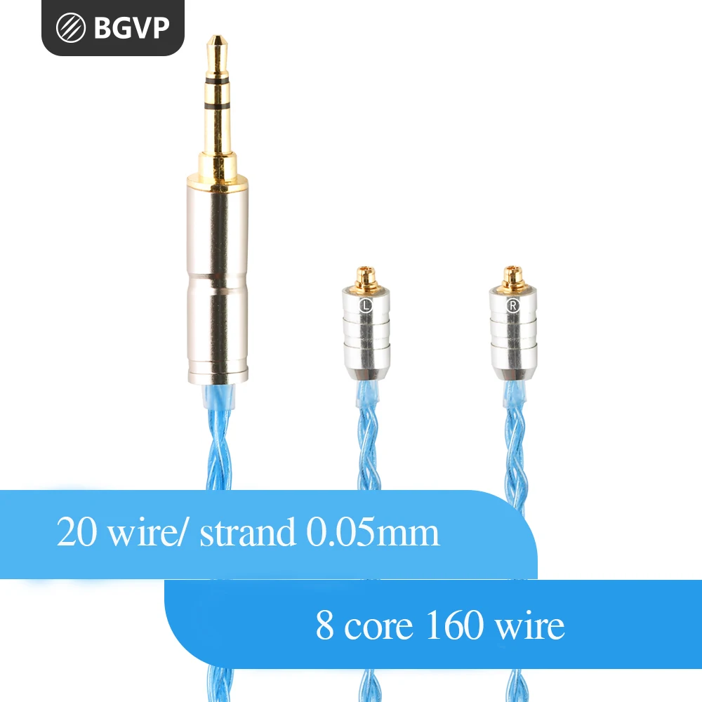 BGVP 5N OCC посеребренный MMCX кабель для наушников 2,5 мм балансный кабель 3,5 мм 4,4 мм кабель для обновления DM6 DMG для SE315 425 846