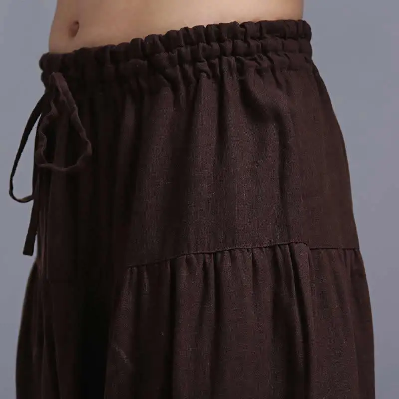 Мужские Винтажные хлопковые льняные хиппи, бохо Аладдин гарем Широкие штаны ниндзя Брюки повседневные Непальские мужские индийские штаны Аладдин XL