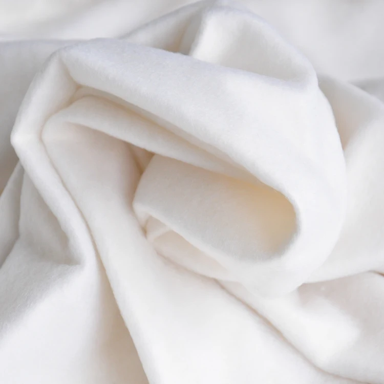 Milk white down jacket with cotton lining cloth price for 1/2 meter