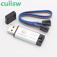 Carcaça de alumínio cp2102 usb 2.0 para ttl uart módulo conversor serial, stc, substituição ft232, suporte 5v/3.3v v