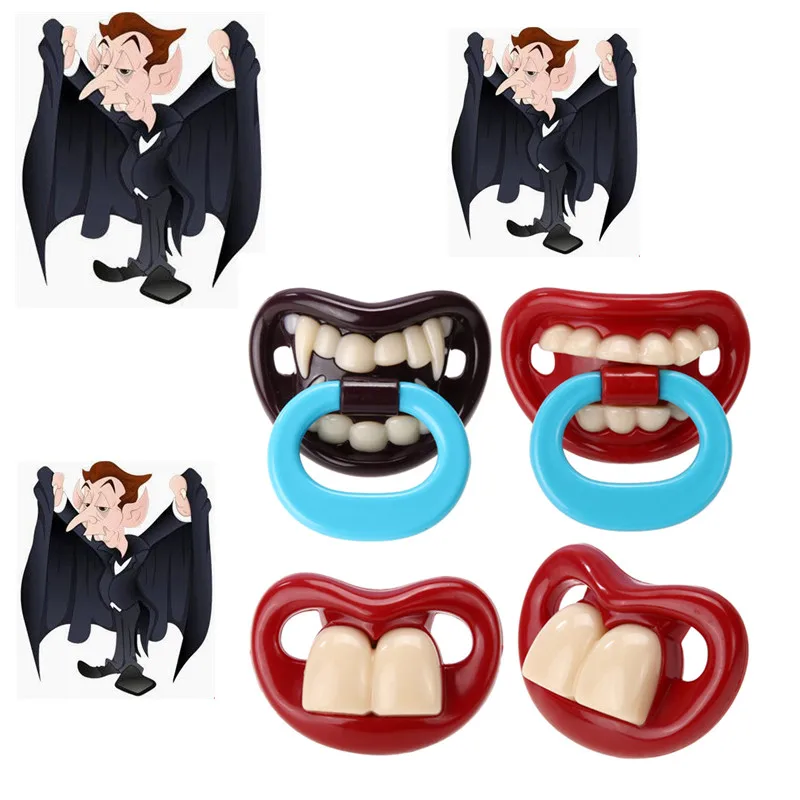 1PC Halloween Funny Infant Baby Pacifiers Safe Food Grade ABS Silicone Dummy Nipple Teethers Orthodontic Soothers Teat Gift6