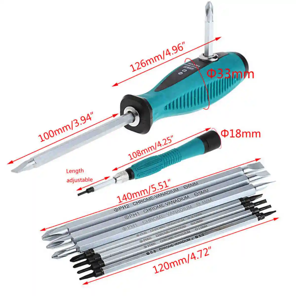 New 10Pcs Precision Magnetic Screwdriver Set Slotted Star Bits Repair Tools hand tools