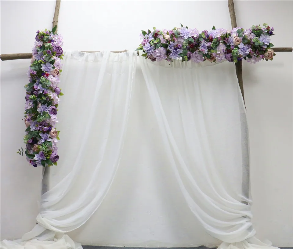 custom made Artificial rose flower row Wedding background wall arch Welcome desk decorative fake flower Home holiday decoration