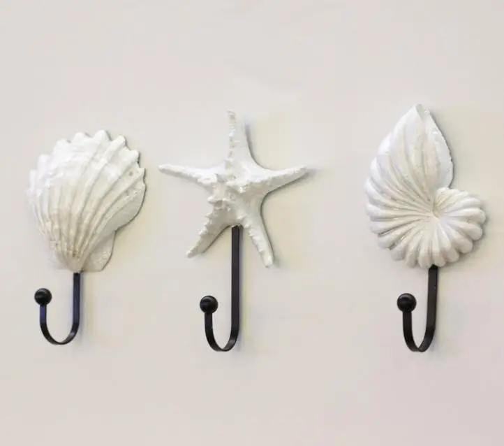 White Ocean Sea Beach Shell Starfish Conch Home Decor Clothes Wall