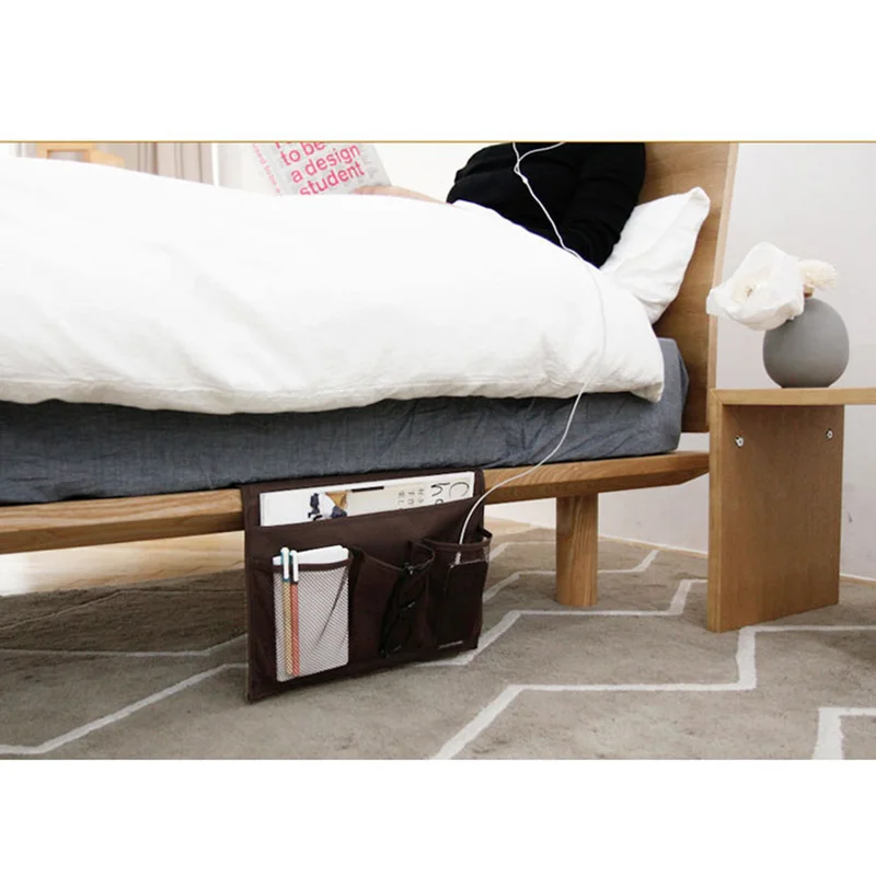 

Creative Home Sofa Cabient BedSide Pocket Hanging Storage Bags Phone Remote Control Magazine Collapsible Storage Boxs Organizer