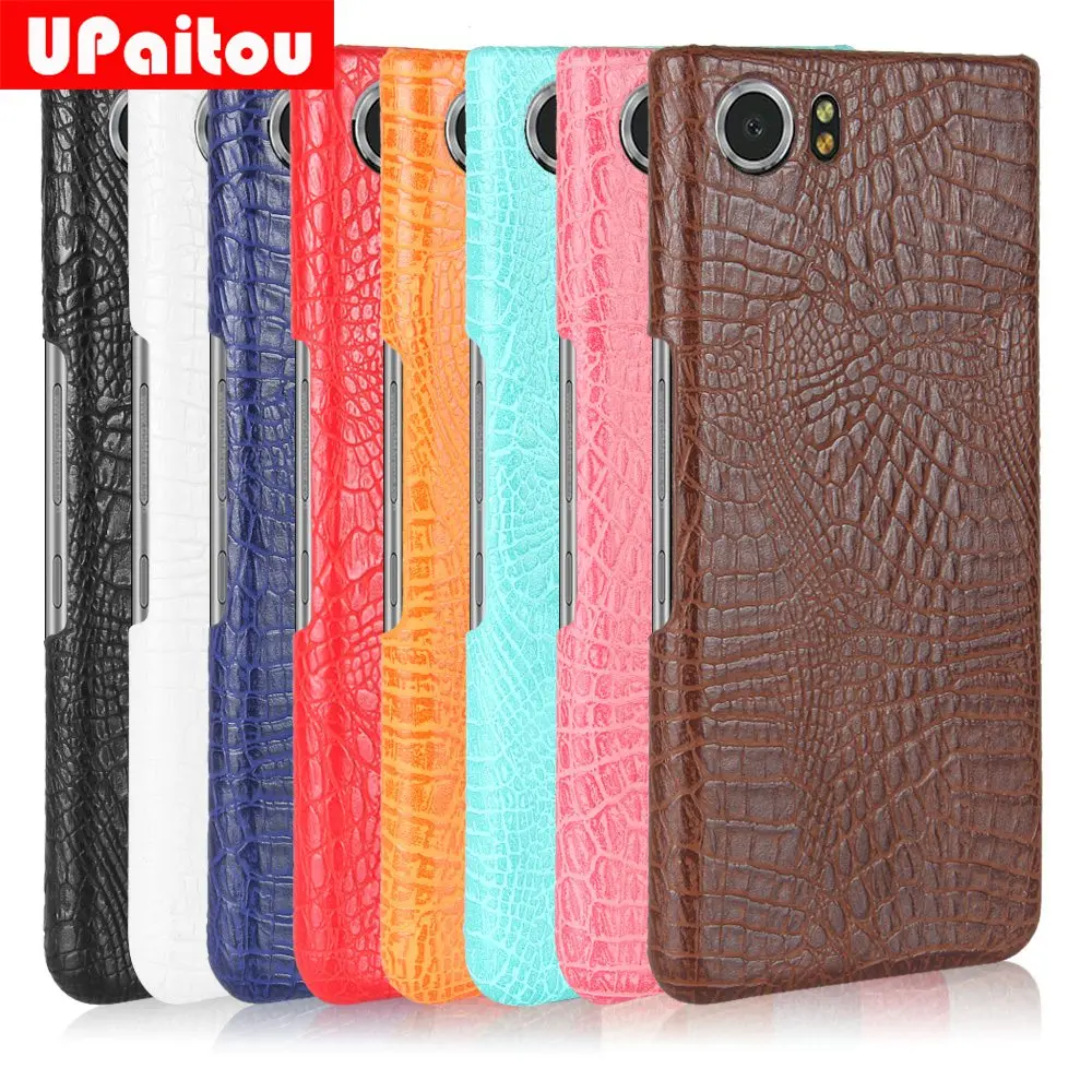 UPaitou for BlackBerry KEYone Case Luxury Crocodile Snake Print Leather Back Cover Mercury DTEK 70 Cases |