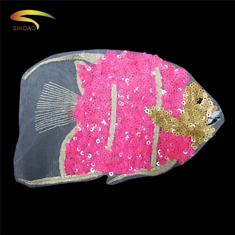 

Clothes Applique Clothing Embroidery Fish Pattern Patch Fabric Sticker Iron On Sew On Patch Craft Sewing On Woman Garment Decor