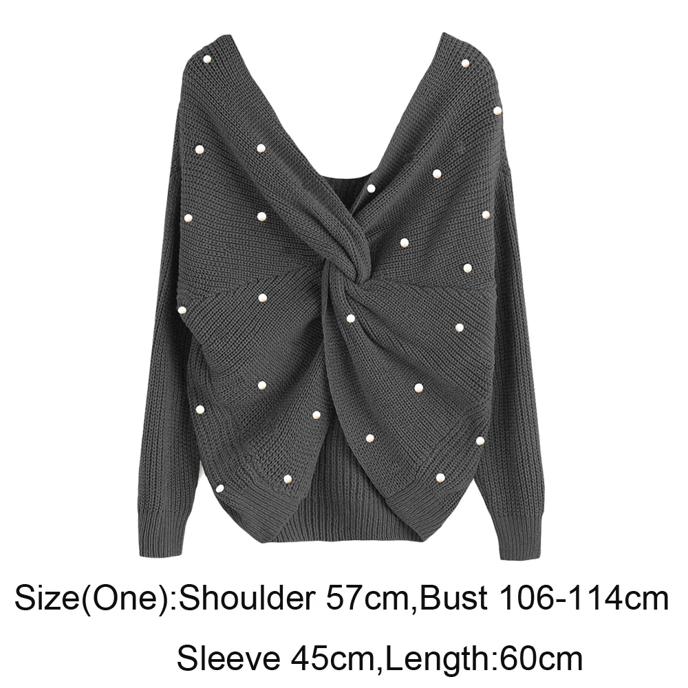 long sleeve sweater with beads(5)