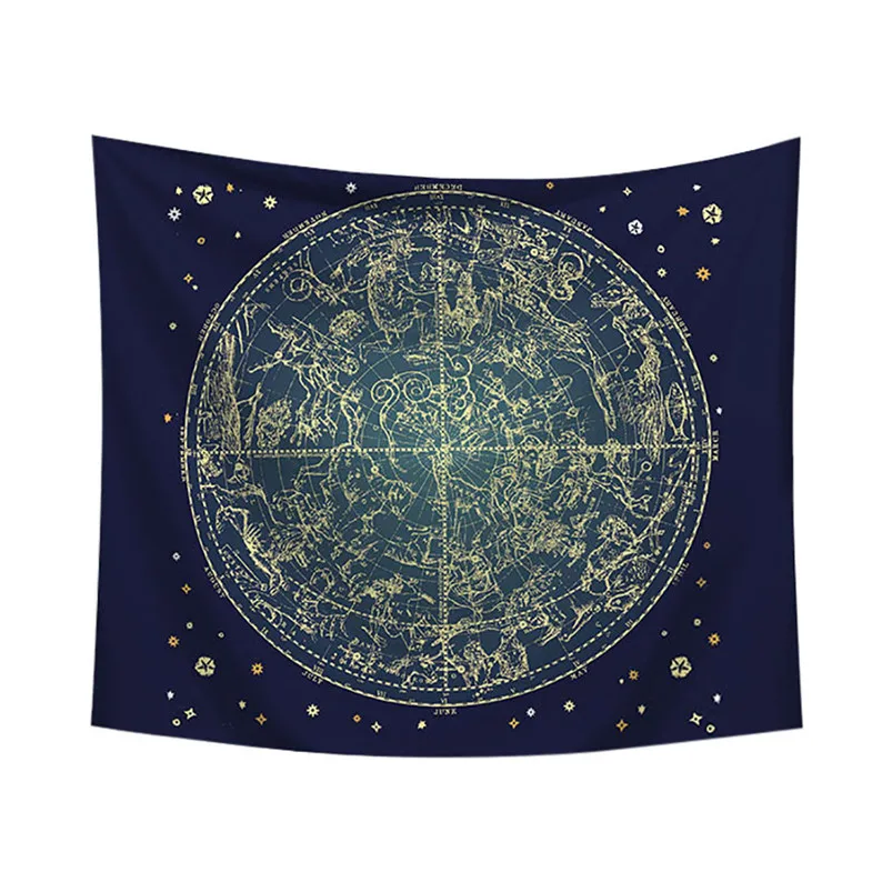 Sun Moon Tapestry Psychedelic Celestial Tarrot Hippie Hippy Polyster Tapestry Wall Hanging Throw Bedspread Beach Towel H05 (13)
