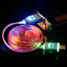 LED Light 8pin USB Data Sync Charging Cable Cord Wire For Samsung Huawei Meizu Xiaomi Android Phone Tablet Micro USB Cable Light