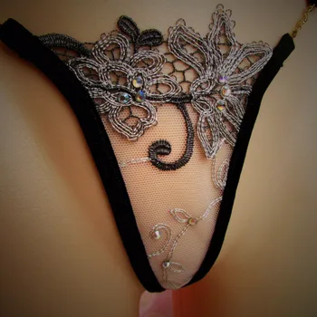 

sexy underwear string Sexy panties for women embroidery lace thong diamond micro thong cheeky panties knickers transparent