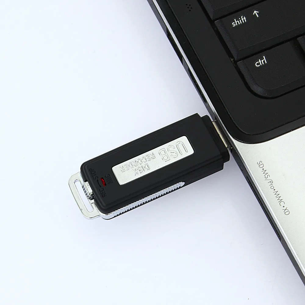 Cdragon 8GB Keychains Digital Voice Recorder USB Flash Drive UR-08 Black
