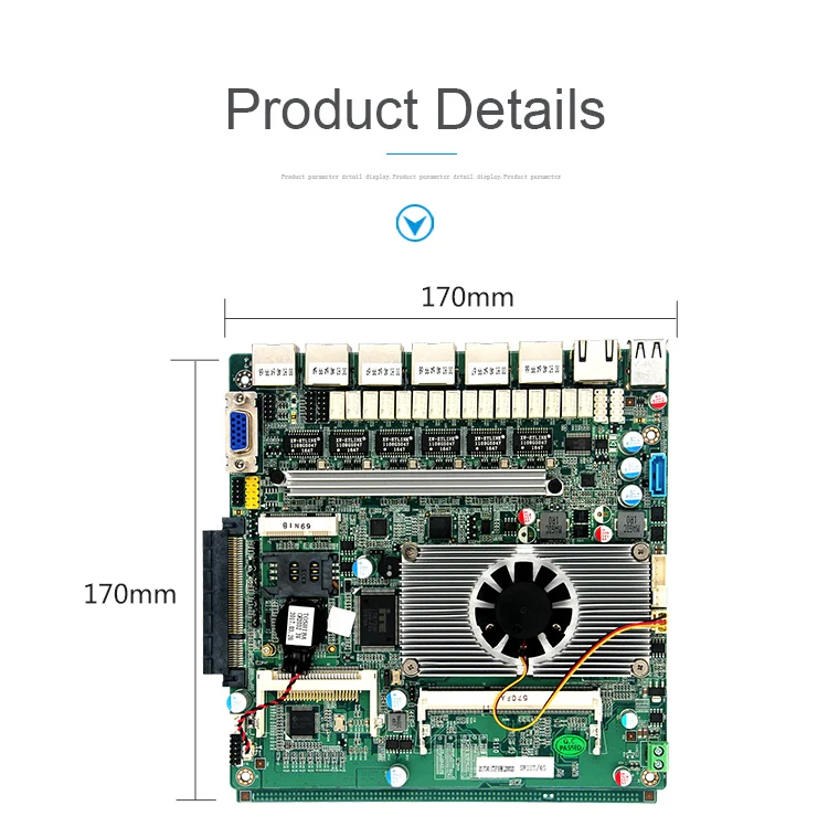 Материнская плата брандмауэра 6LAN мини-плата ПК с J1900 процессора 4G Оперативная память 1* COM 6* LAN 4* USB2.0 опционально Wi-Fi/64G/128G/256G HDD/SSD