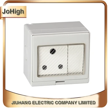 

Free Shipping High Quality Surface Mounted Waterproof Wall Switch South Africa Type 16A/250V 1 way Switch + 1 Way Socket