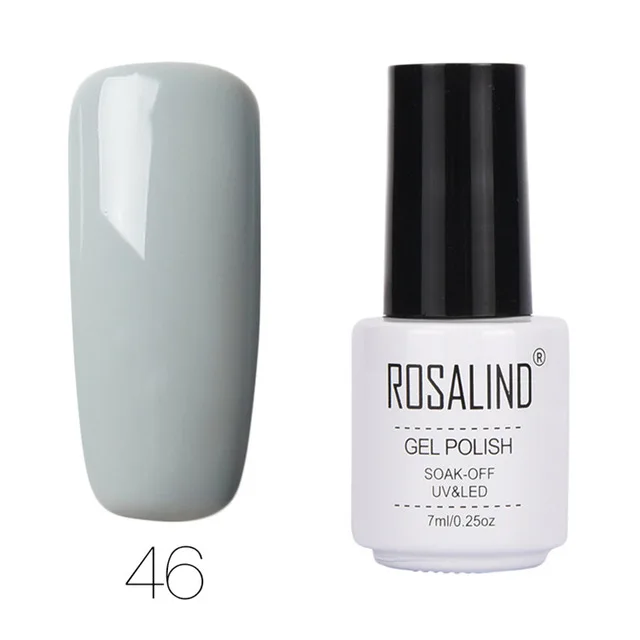 Гель ROSALIND 1 лак 7 мл 01-58 чистый цвет серия Гель лак для ногтей отмачиваемый УФ-лампа для маникюра ногтей полуперманентные Лаки - Цвет: RC46