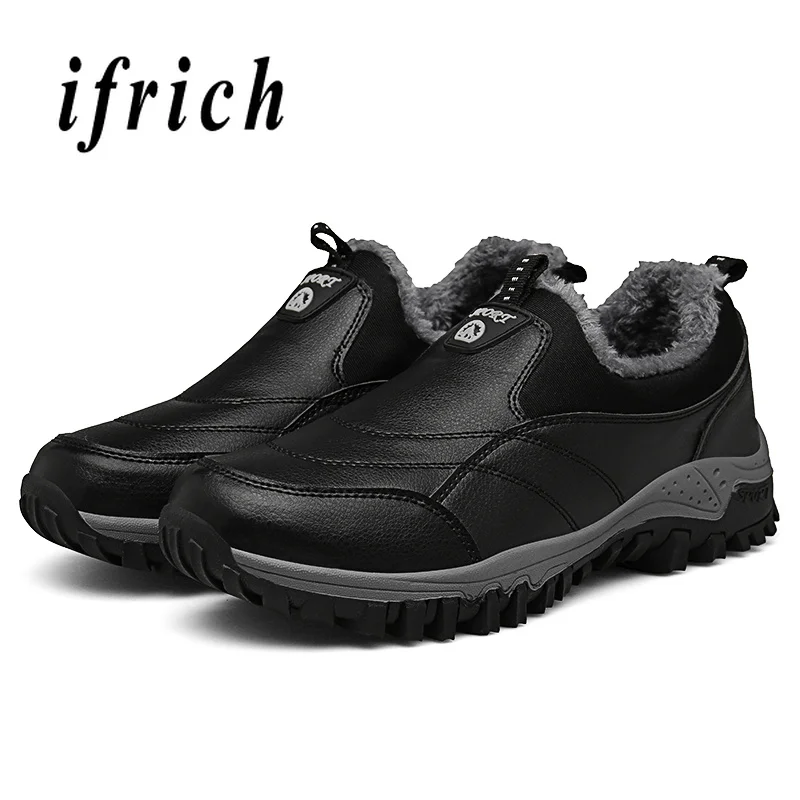 

Big Size Winter Men Outdoor Sneakers Size 39-46 Mens Winter Fur Sneakers Comfortable Man Hiking Shoes Mountain Shoes For Male