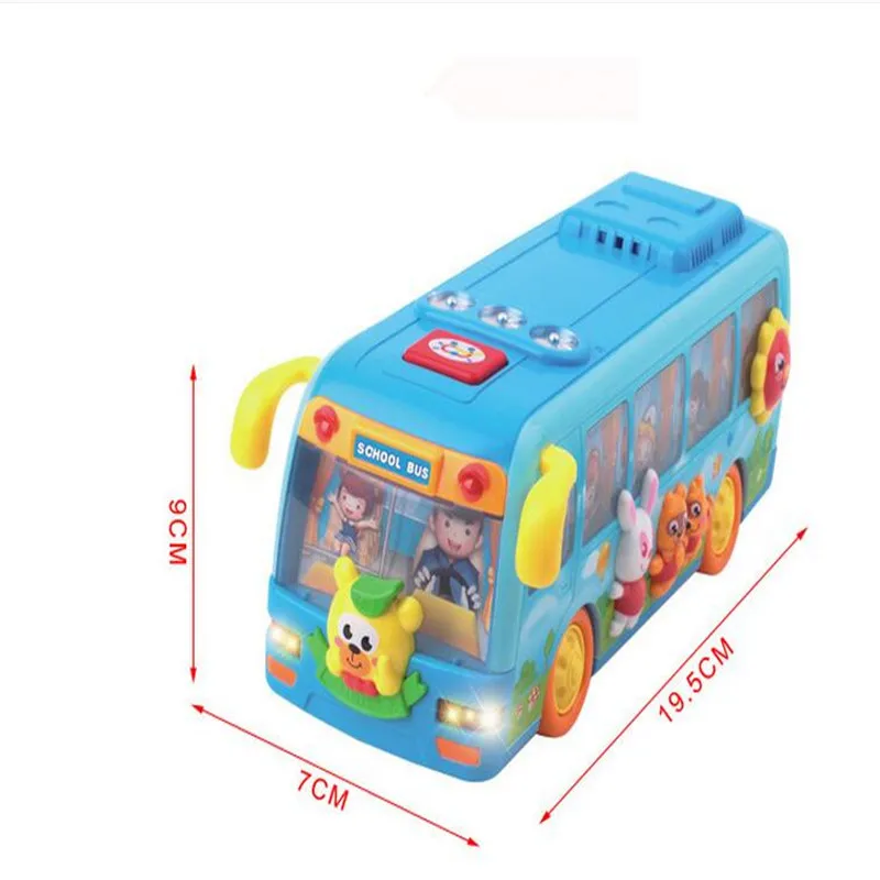 Bump  Go Shaking Musical Fun Small School Bus Toy with Flashing Lights For Kids Children (5)