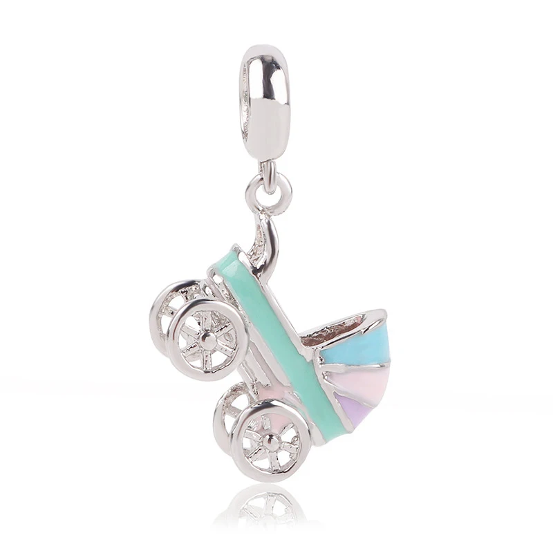 Shopping Pandora Baby Carriage Charm Silver Jewelry a54 09b