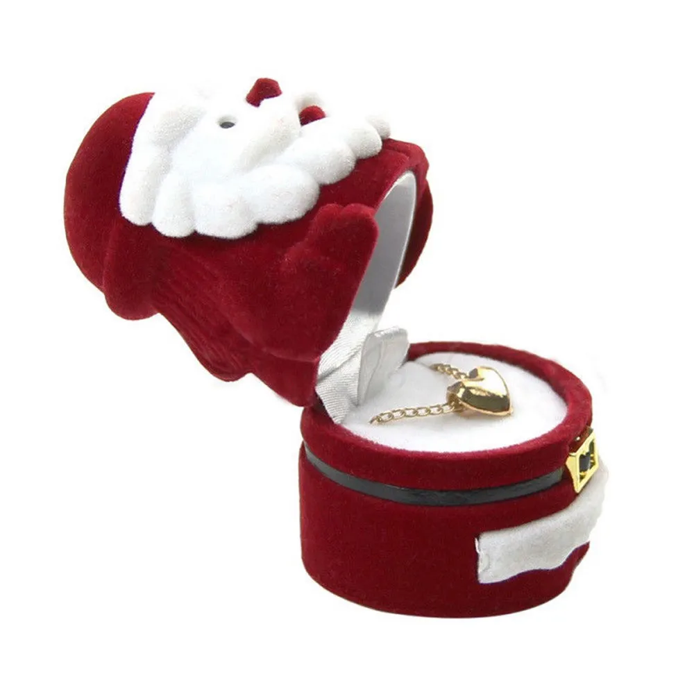 Санта Клаус шкатулка Рождественский подарок кольцо серьги подвеска Чехол держатель