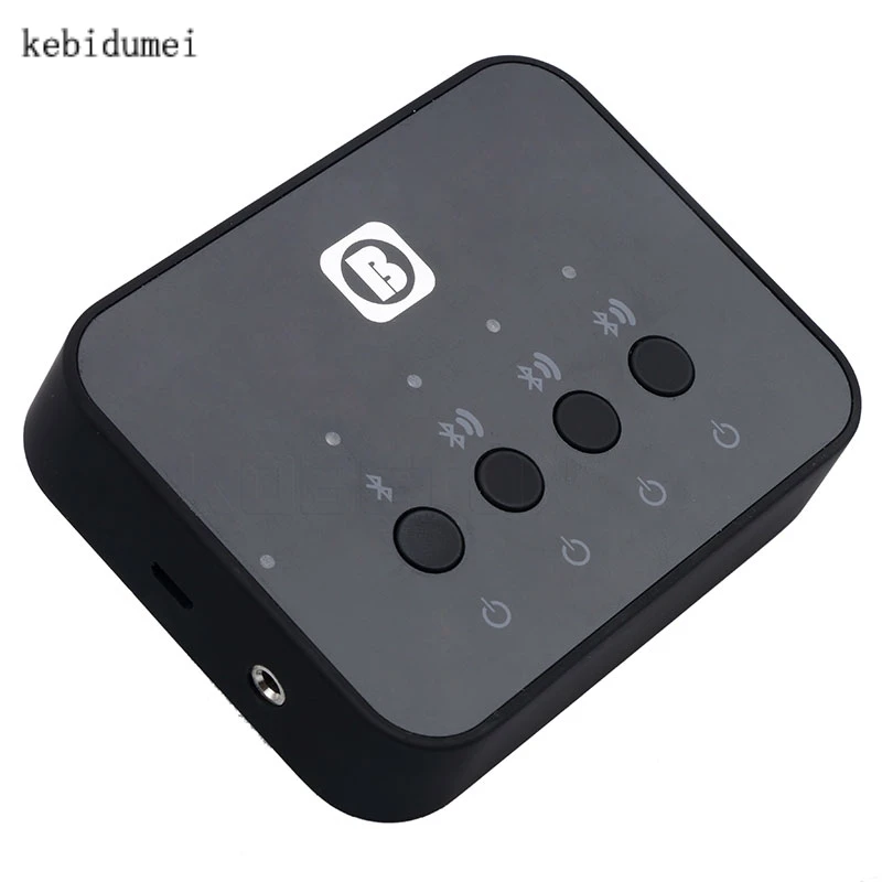 

Kebidumei Bluetooth Shareware Transmitter Aptx BW-107 1 to 3 for TV Dual Link Wireless Music Audio Adapter for Headphones/Speake