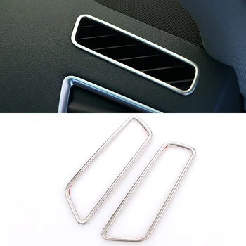 

2016 Stainless Steel 2pcs/set Car Styling Dashboard Outlet Sequins For Audi Q5 Cover Decorative Frame Sequins Cover