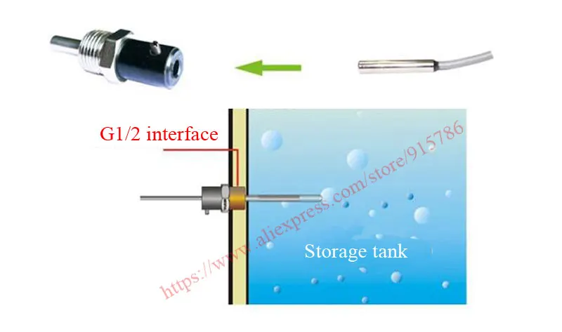 3 шт. G1/2 водонепроницаемый корпус датчика термопары/7 мм кондиционер зонд Датчик температуры для K, E, PT100, CU50, NTC датчик