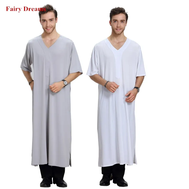 

Arab Musulman Jubba Thobe Arabic Muslim For Abaya Men White Gray Arabe Saudi Arabia Pakistan Islamic Clothing Casual Clothing