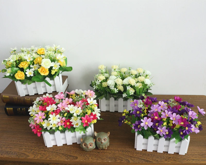 JAROWN Simulation Flower Set Home Living Room Window Lay Wedding Decoration Restaurant  Cafe Decorate Fake Flower Pot Landscape (20)