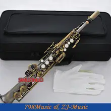 Профессиональный античный латунный Eb Sopranino саксофон sax low Bb to high E чехол
