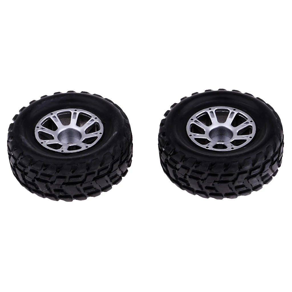 2pcs Plastic Wheel Rubber Tires for WLtoys A949 A959 A969 RC Car Spare Parts