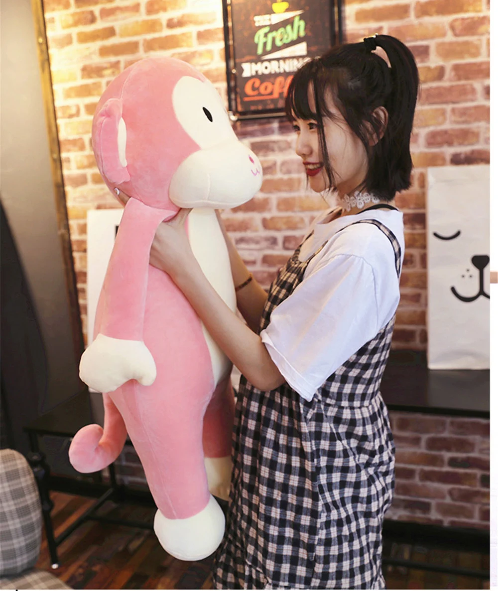 Fancytrader Super Soft Anime Monkey Plush Pillow Doll Cute Stuffed Cartoon Animals Monkey Toys for Kids Gifts 2 Sizes 2 Colors16